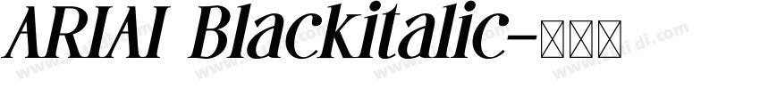 ARIAI Blackitalic字体转换